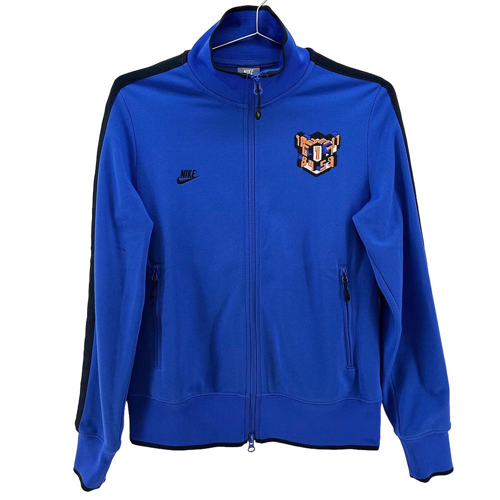 NIKE Netherlands Track Jacket • XS • blue, orange • cool graphics!